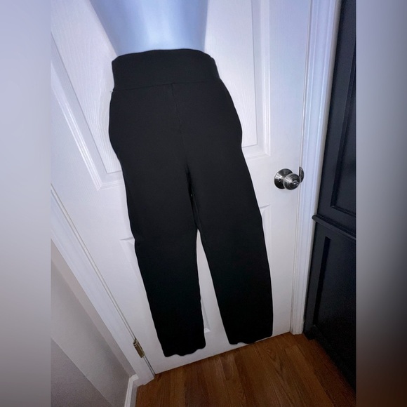 Loft Women's Small Black Pull On Straight Leg Ankle Crop Pants Ponte Stretch S - Picture 12 of 14